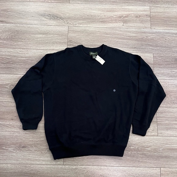 Eddie Bauer Men's Black Cotton Sweater XXL New with Tags - Picture 1 of 3
